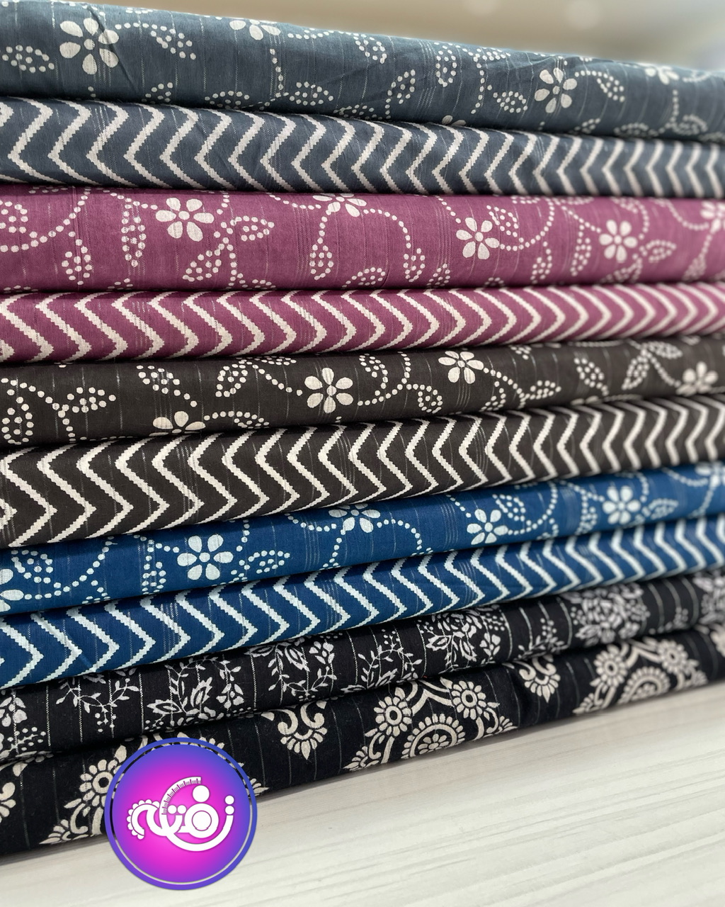 باتیک لمه دار گلدار