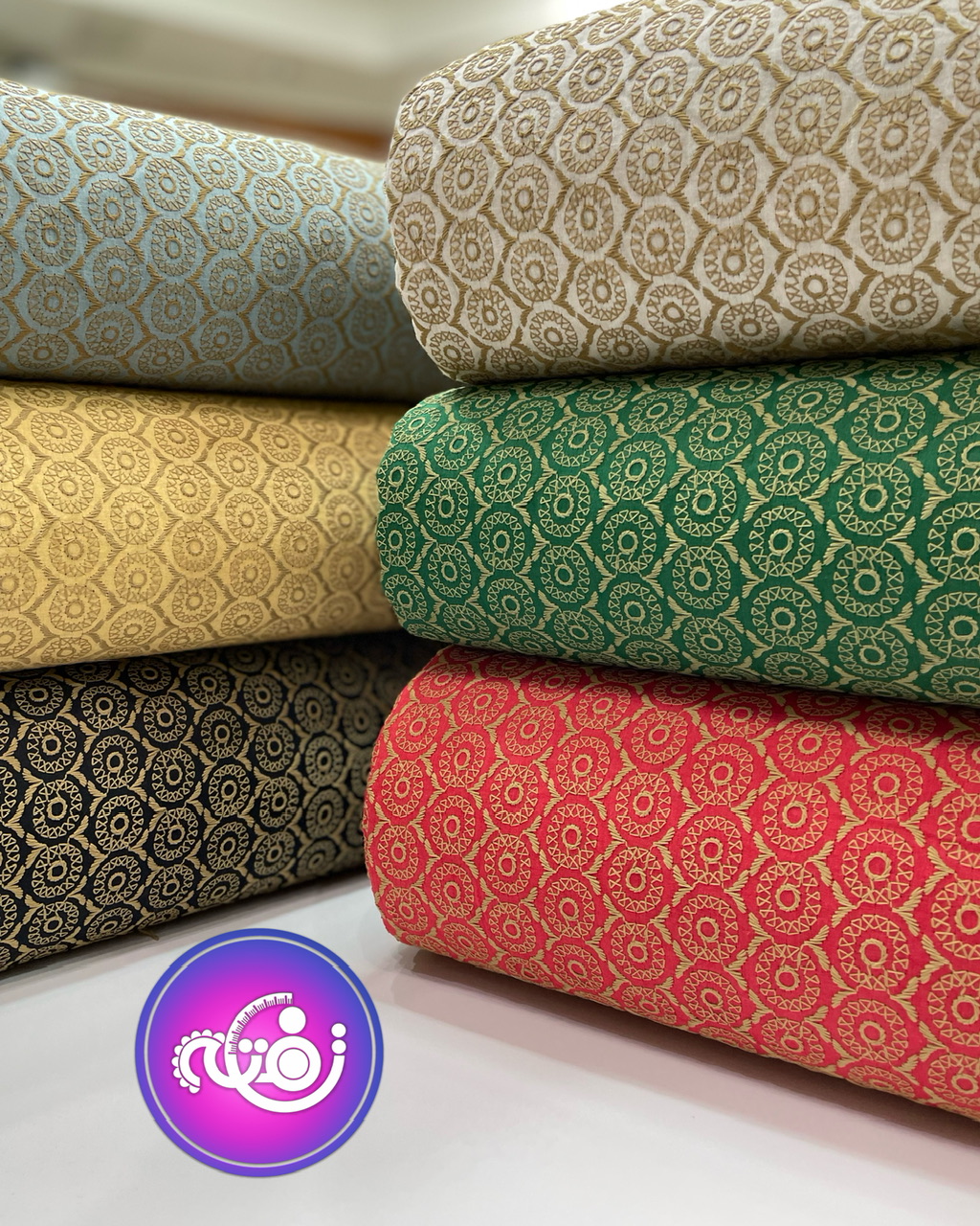 لینن خامه دوزی طرح چشم