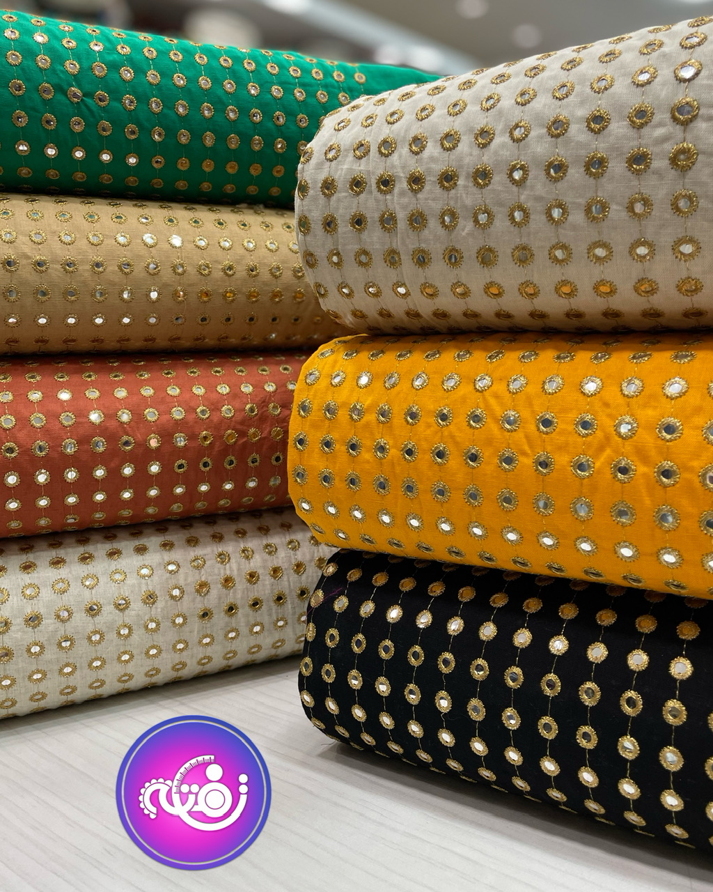 لینن آینه کاری