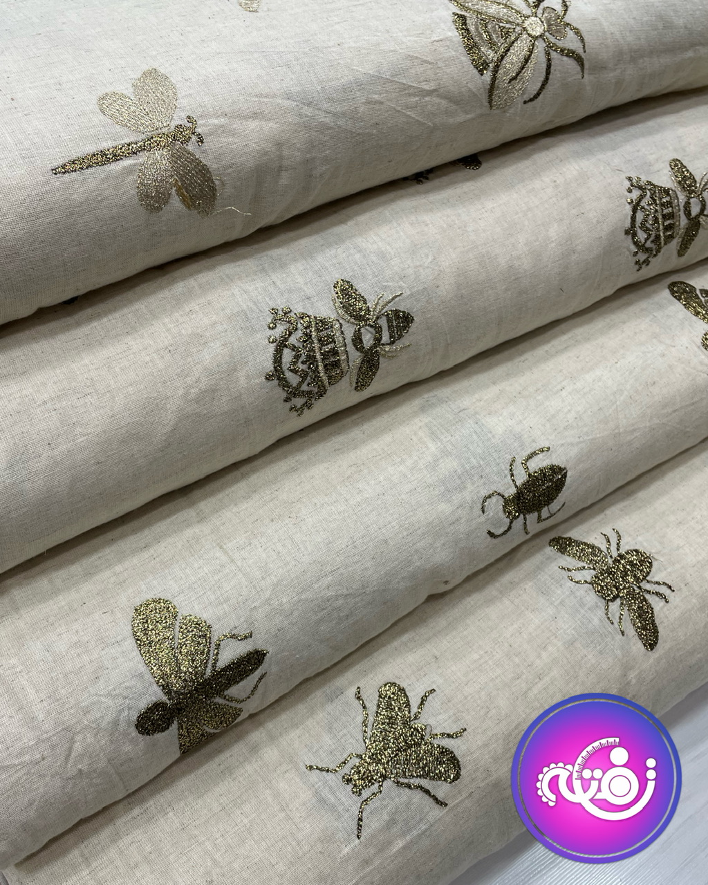 لینن سوزن دوزی طرح حشرات