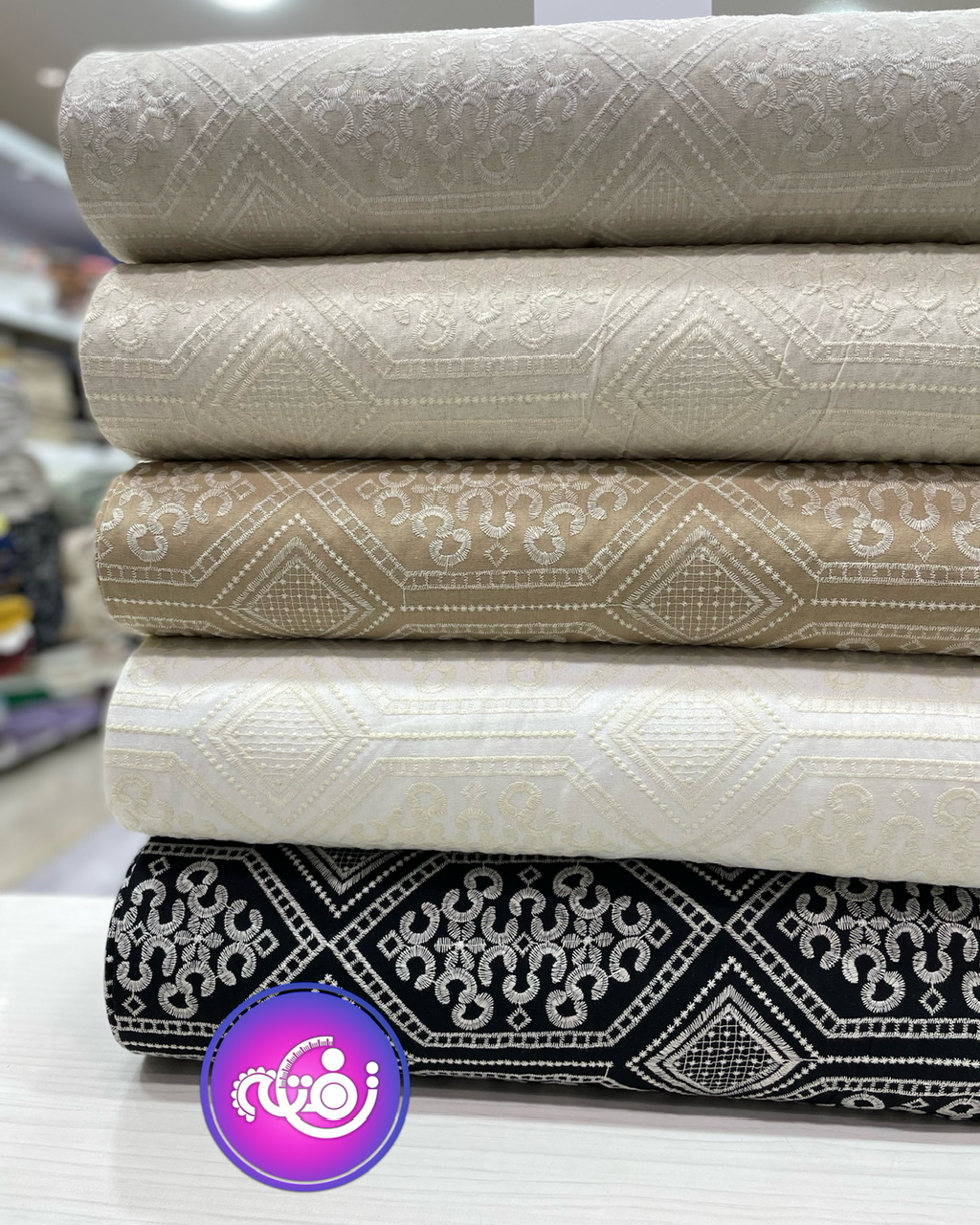 لینن سوزن دوزی طرح سنتی