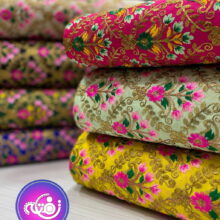 تافته سوزن دوزی گل طاووسی