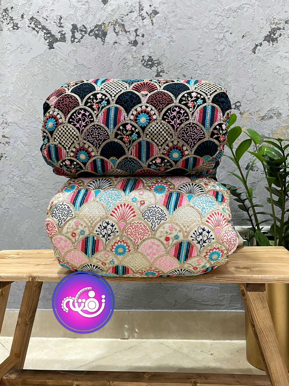 پارچه لینن سوزندوزی