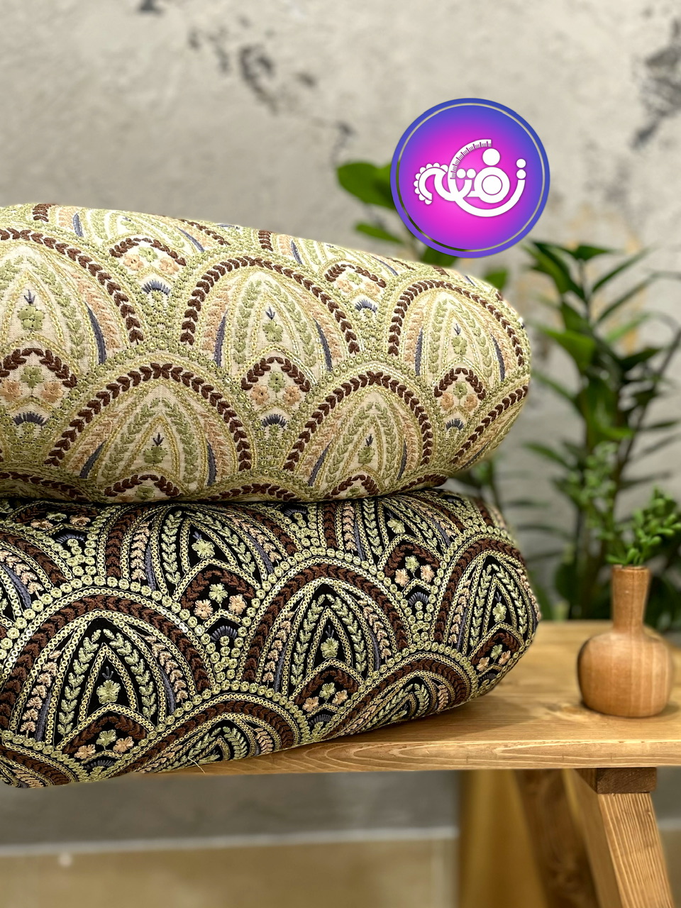 پارچه لینن سوزندوزی