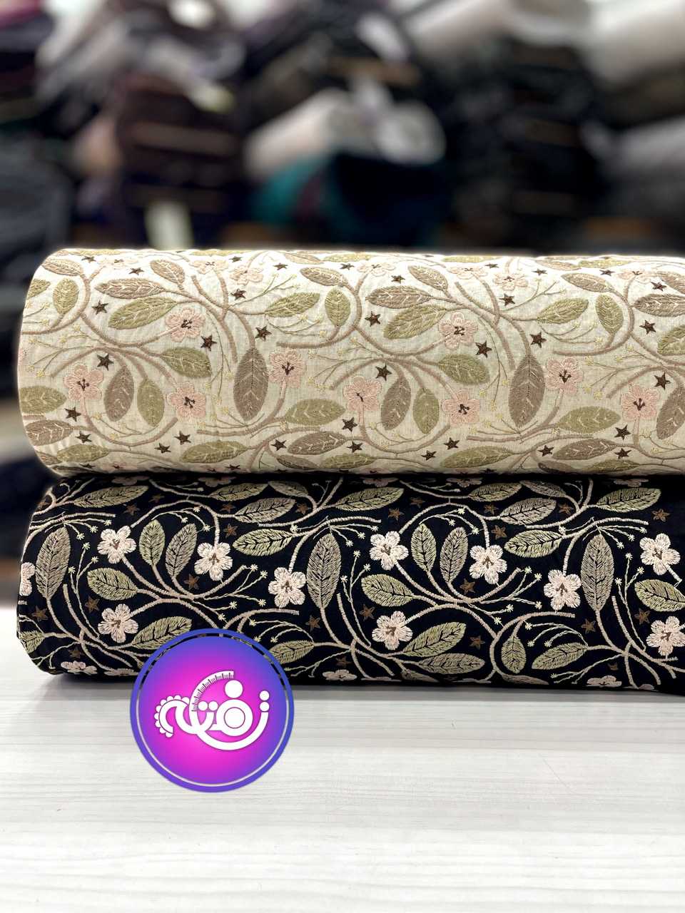 پارچه لینن سوزندوزی