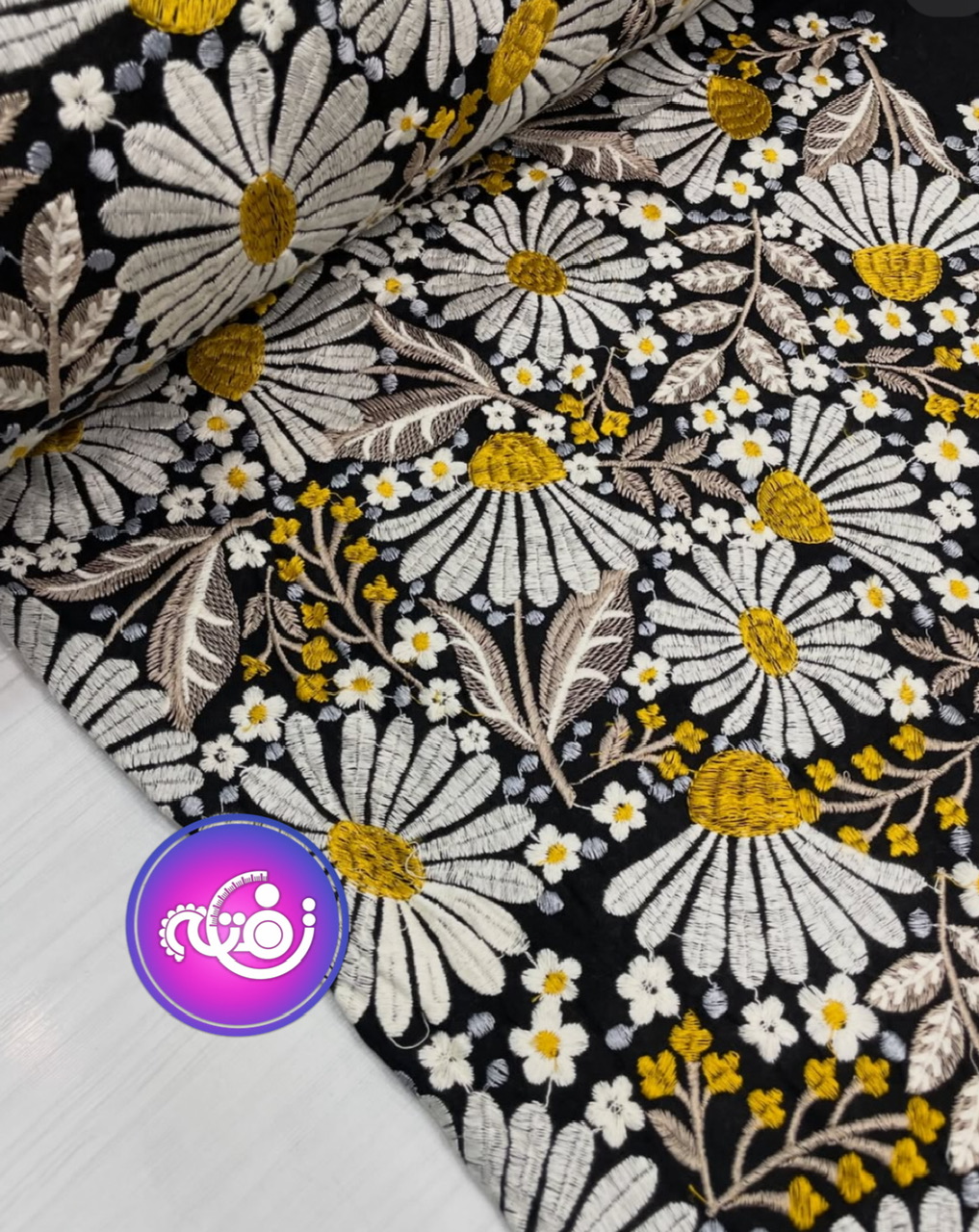 پارچه لینن سوزندوزی