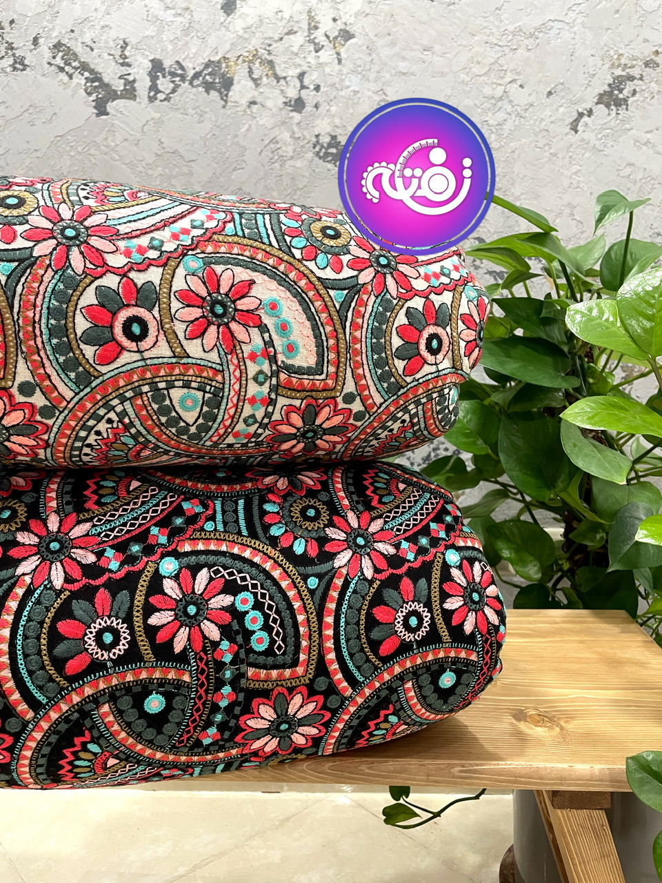 پارچه لینن سوزندوزی