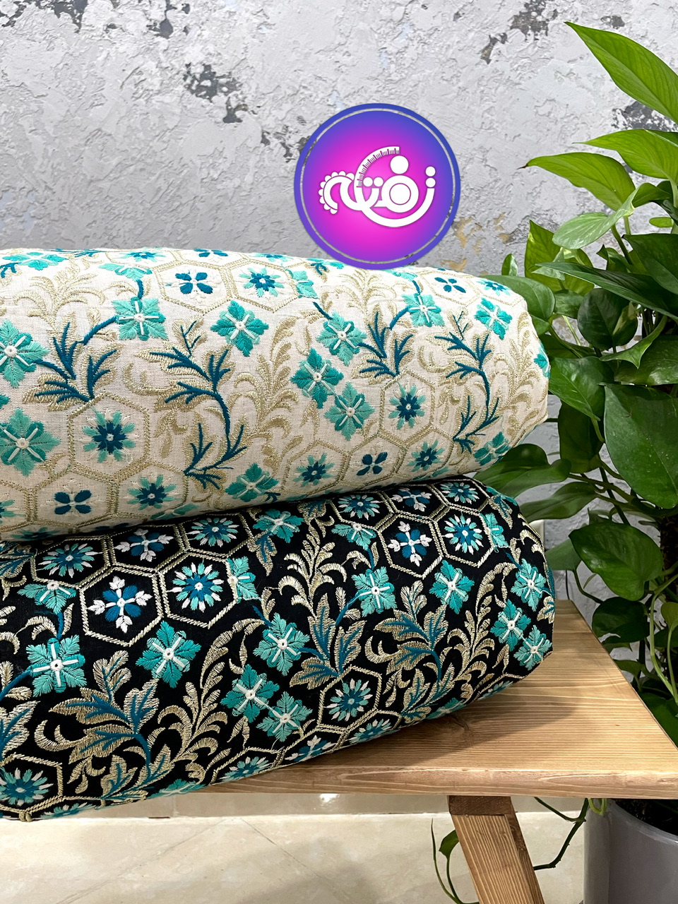 پارچه لینن سوزندوزی