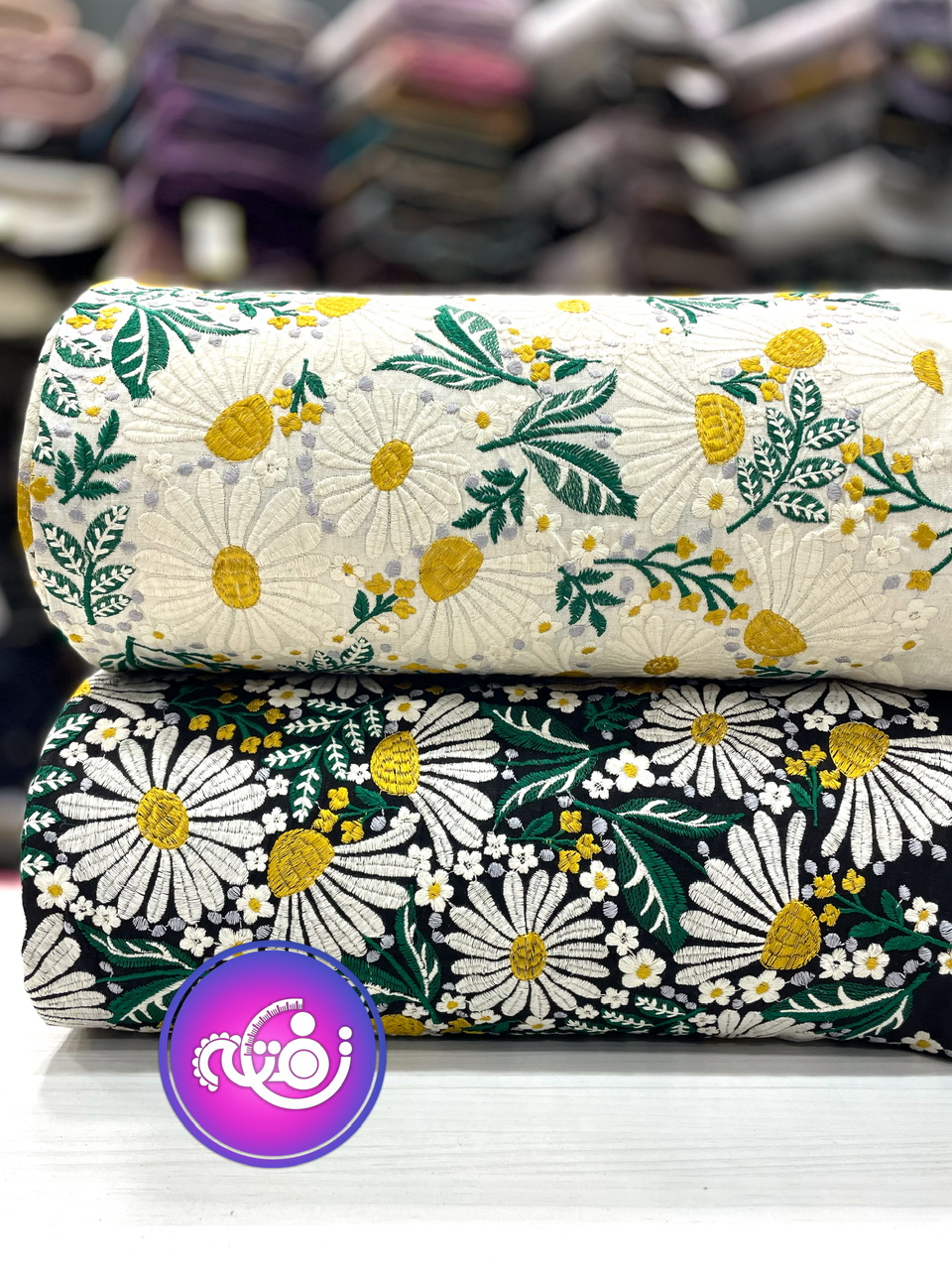 پارچه لینن سوزندوزی