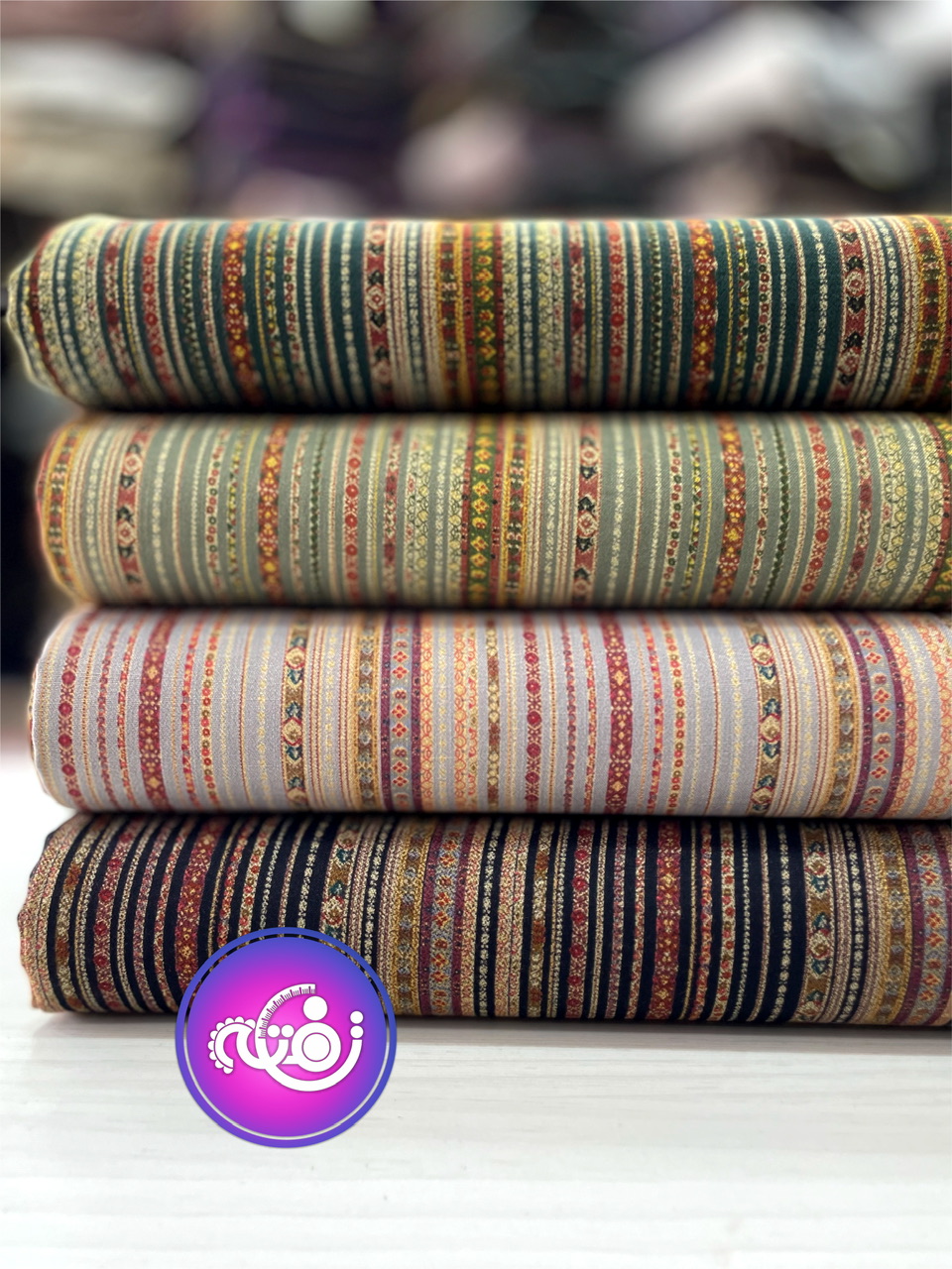 کرپ نخ راه راه