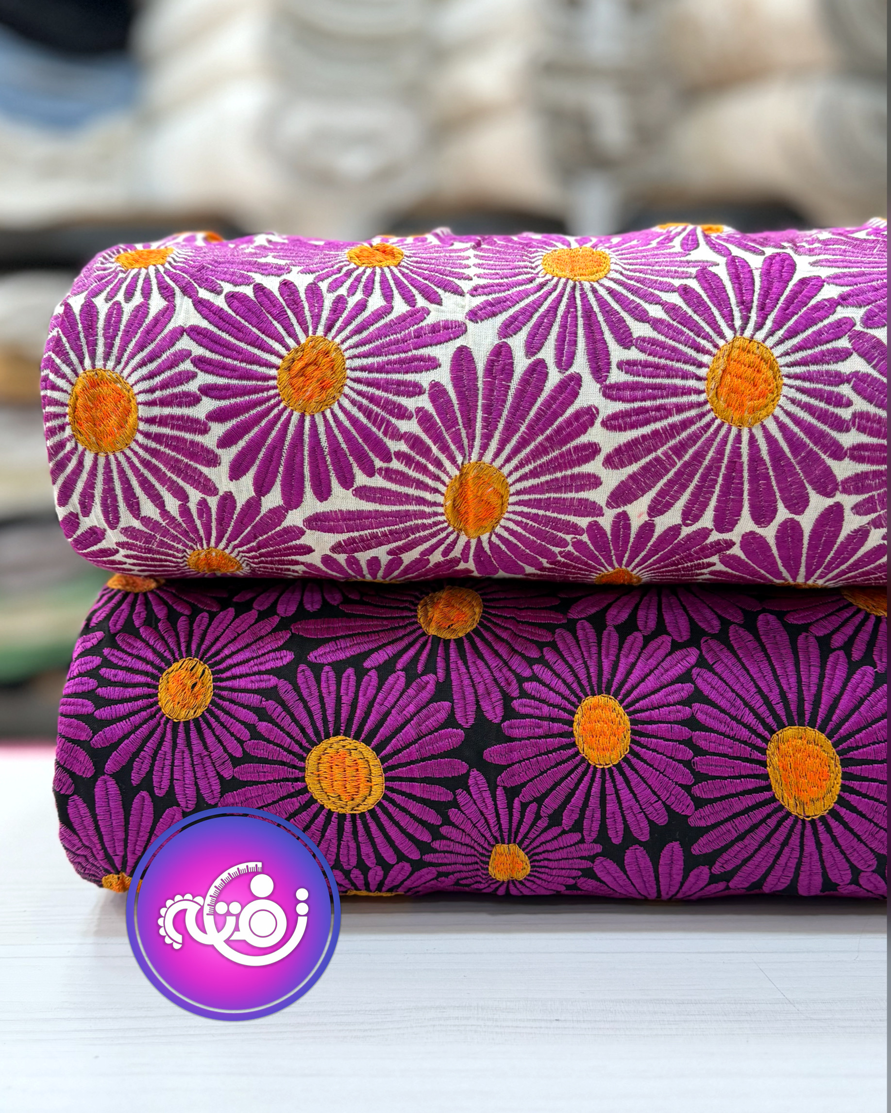 پارچه لینن سوزندوزی