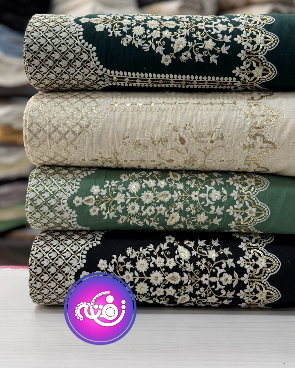 پارچه لینن سوزندوزی