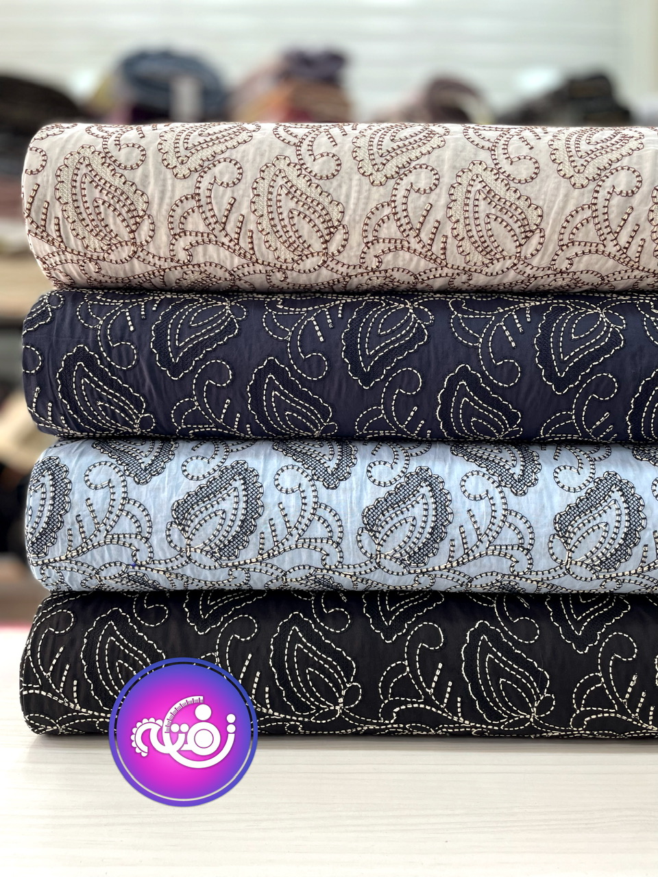 وال قیطان دوزی شده دوبل