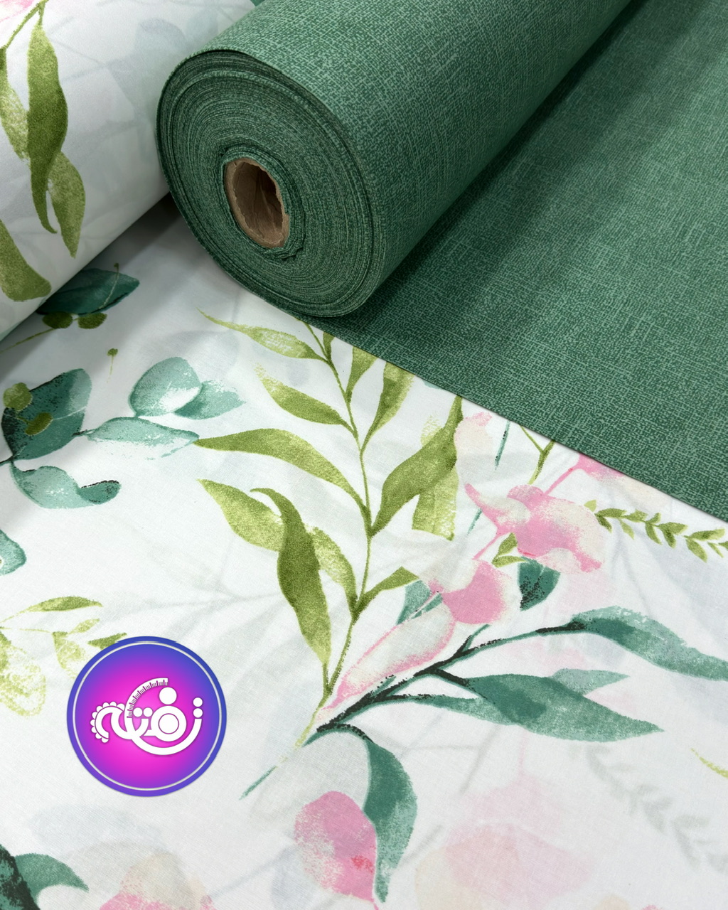 پارچه ملحفه کتان طرح ملیکا