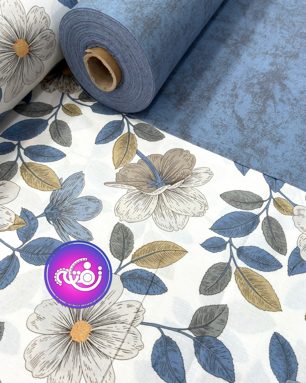 پارچه ملحفه کتان طرح لیسبون