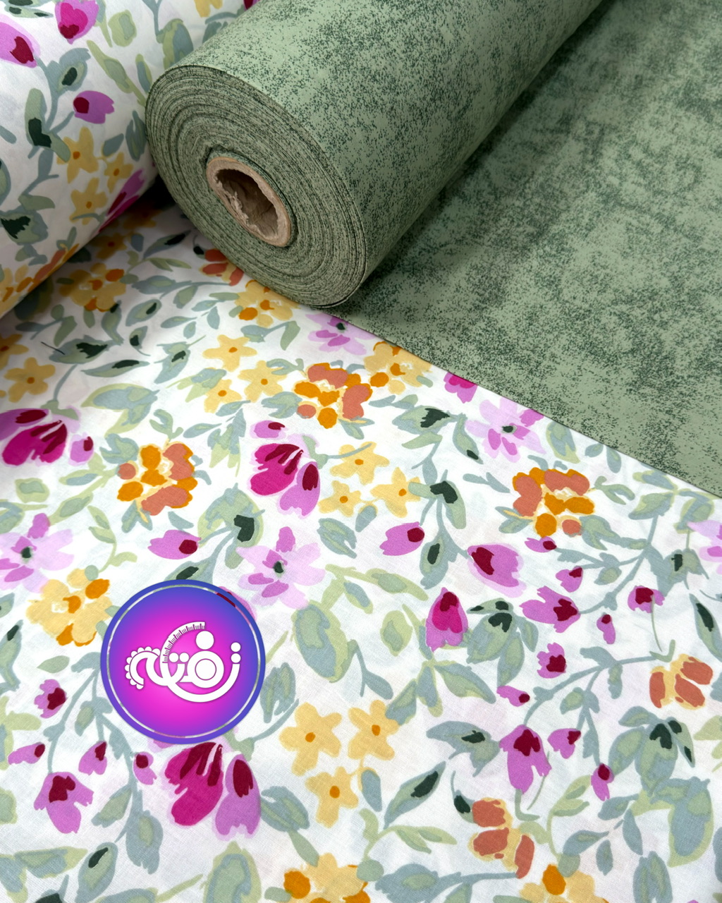 پارچه ملحفه کتان طرح آوا