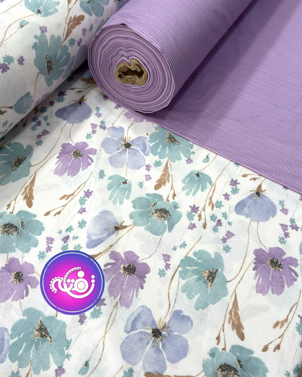 پارچه ملحفه کتان طرح سپهر1