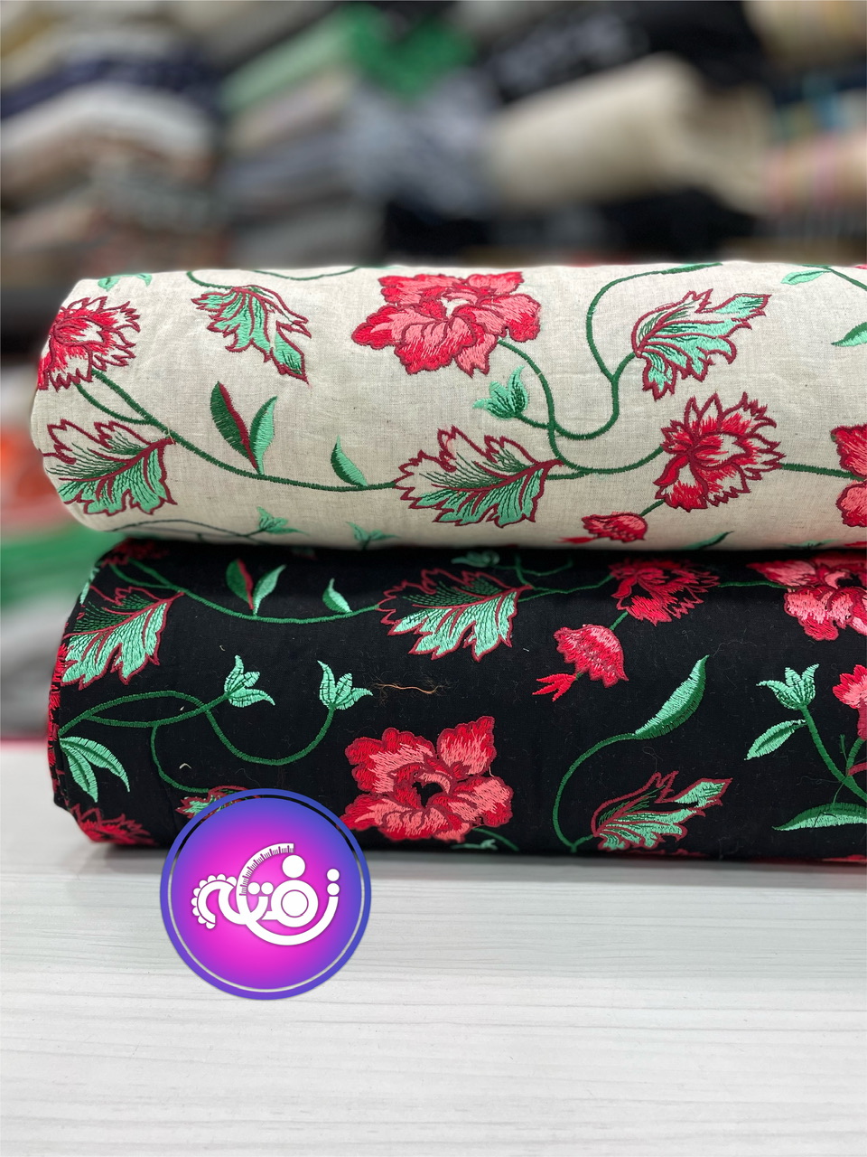 پارچه لینن سوزندوزی