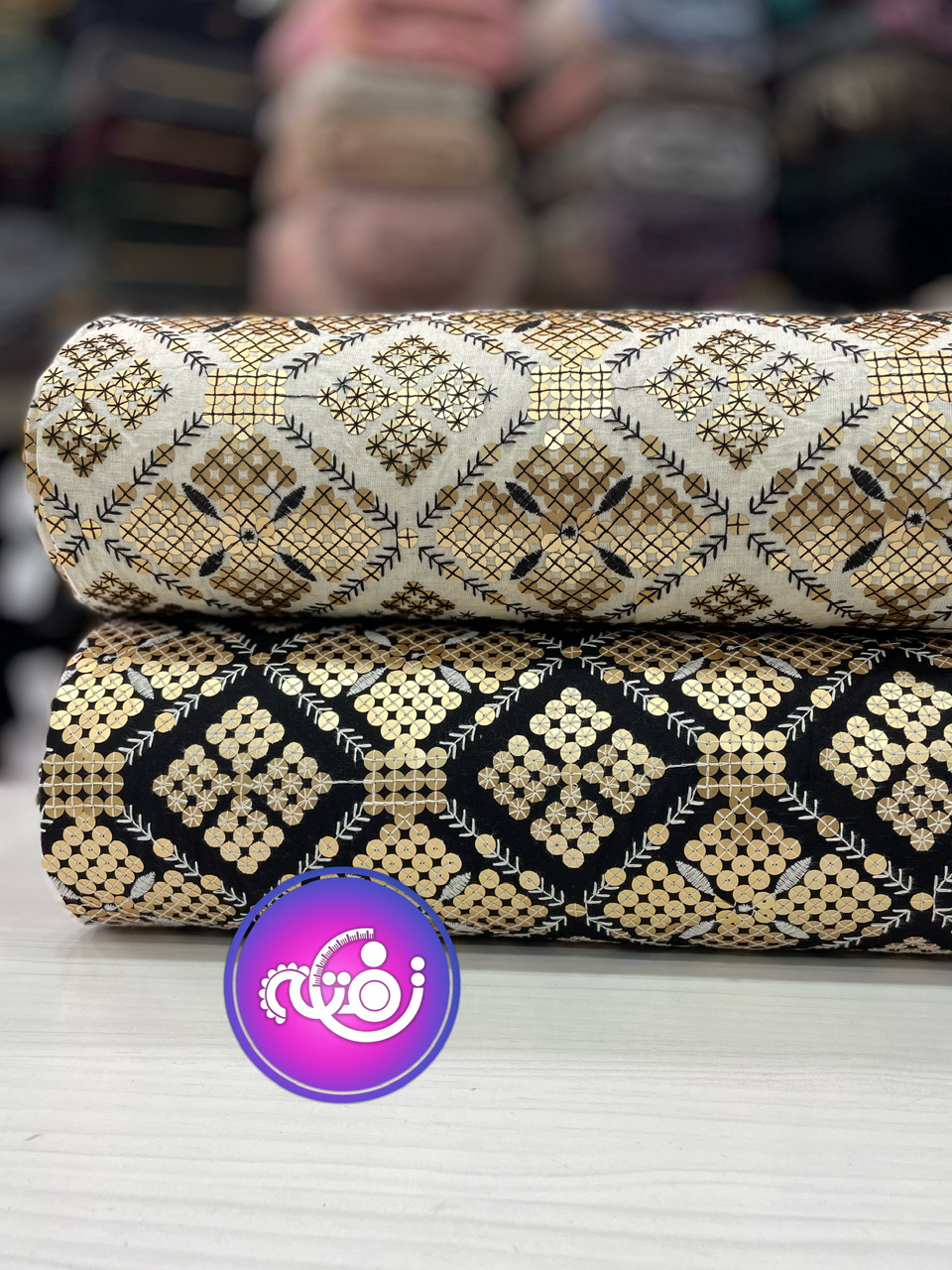 پارچه لینن سوزندوزی