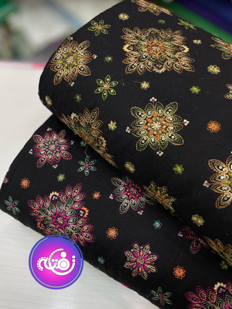 پارچه لینن سوزندوزی