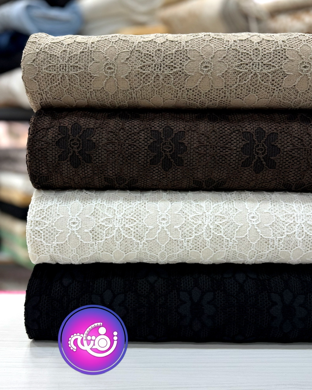 پارچه دانتل کتان فرانسه