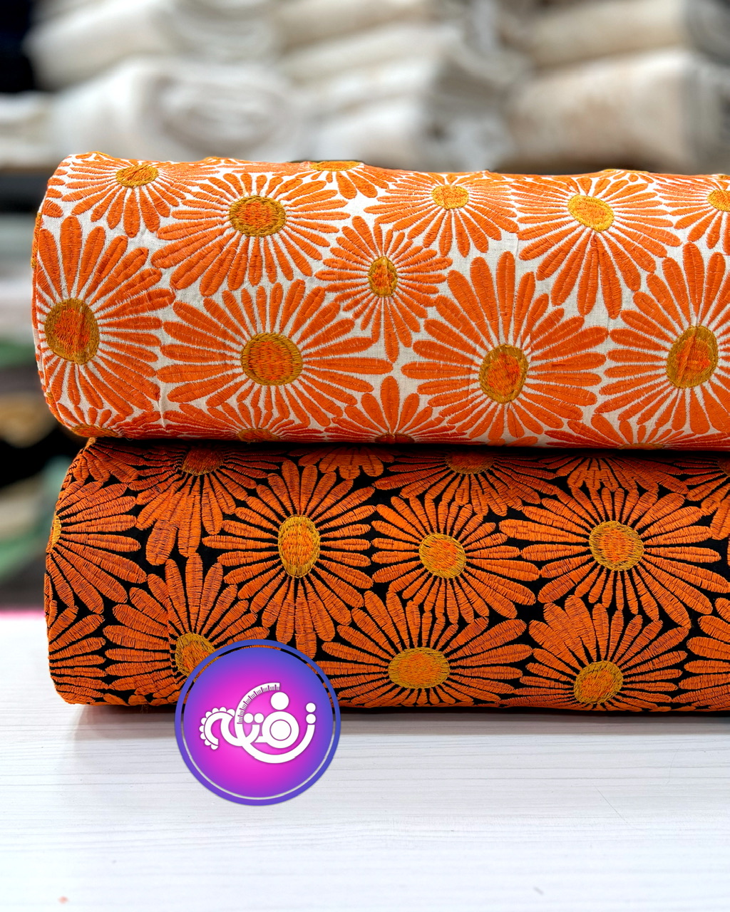 پارچه لینن سوزندوزی