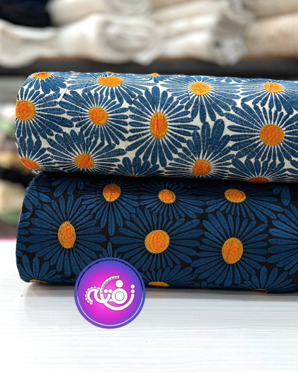 پارچه لینن سوزندوزی