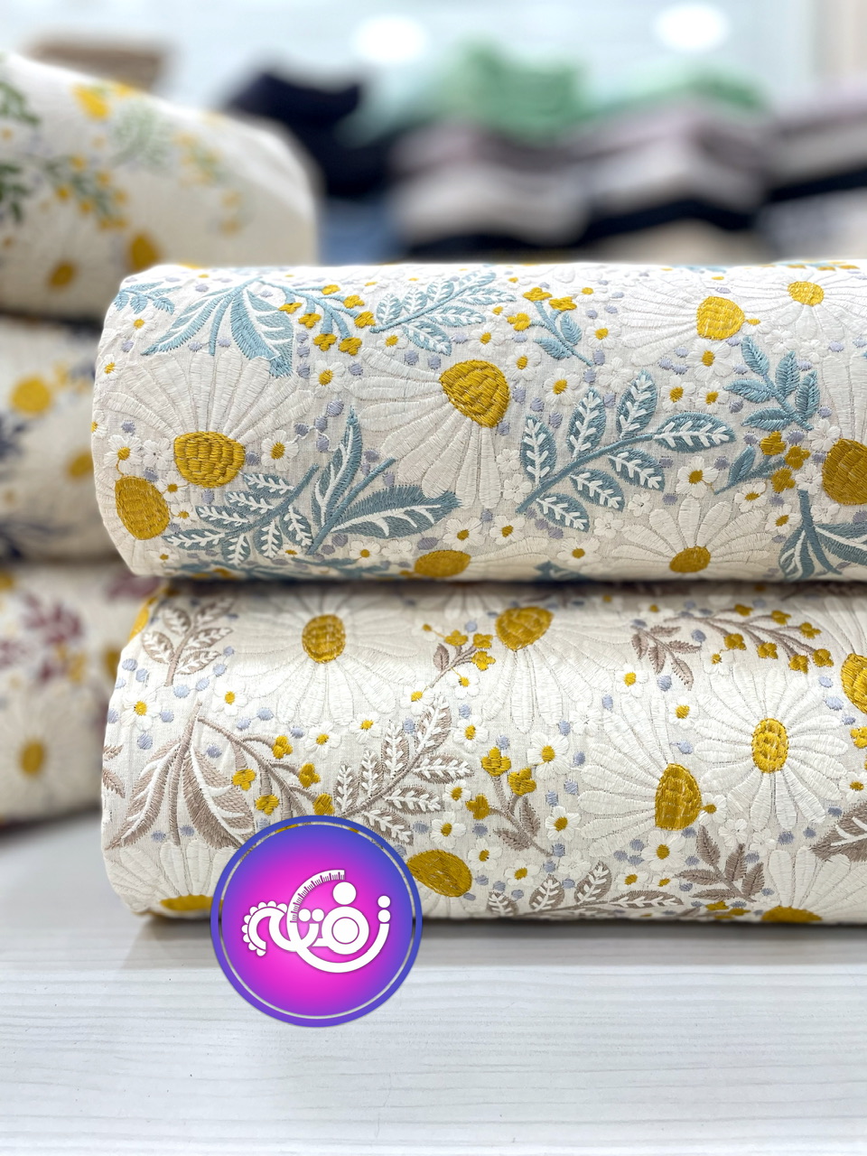 پارچه لینن سوزندوزی