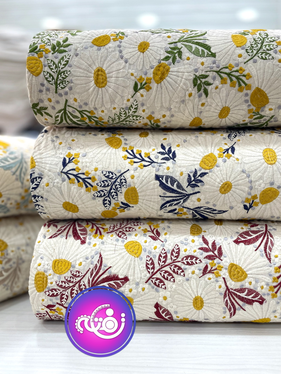 پارچه لینن سوزندوزی