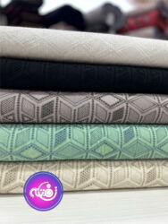 پوپلین خامه و کسمه دوزی