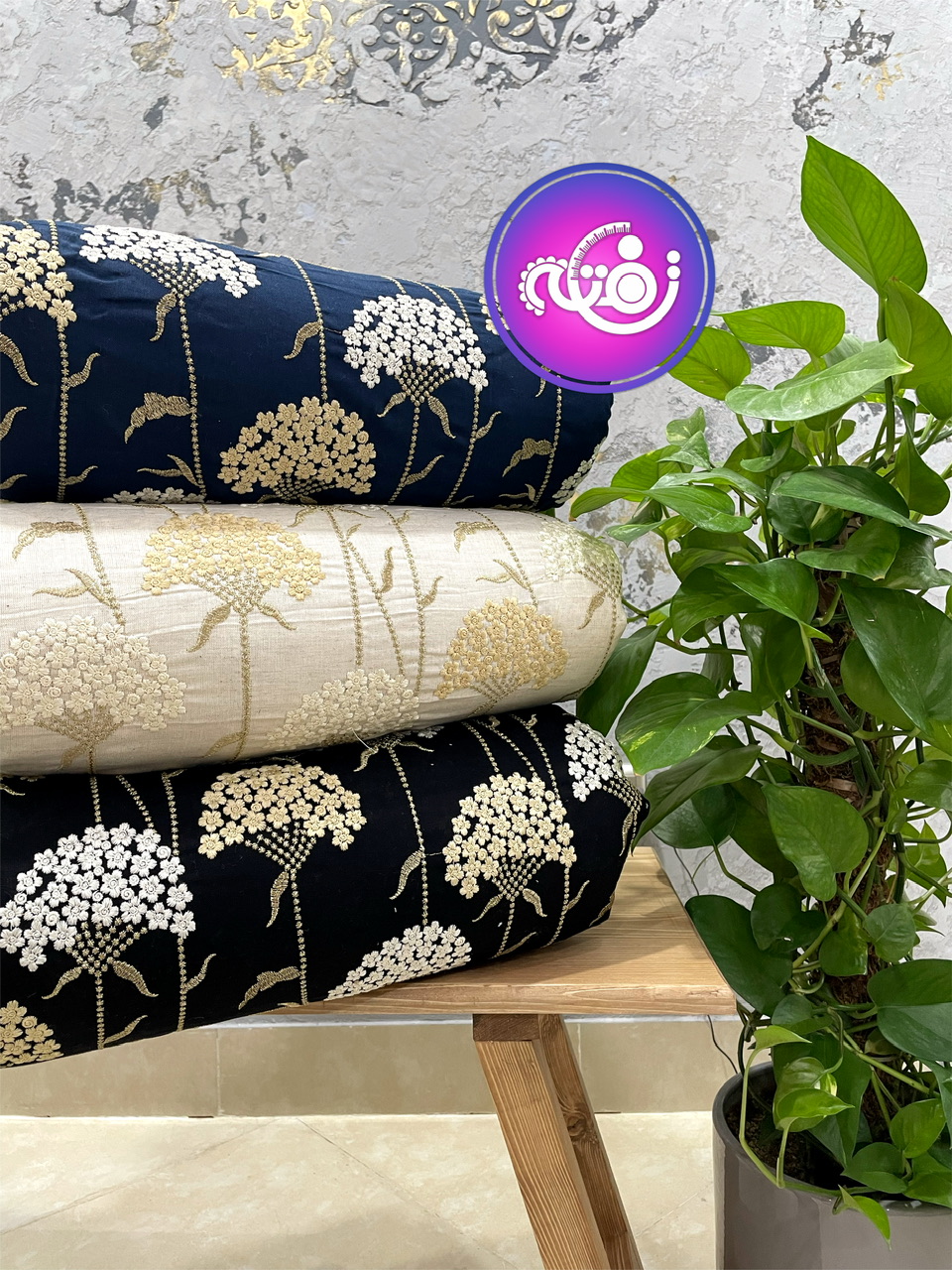 پارچه لینن سوزندوزی