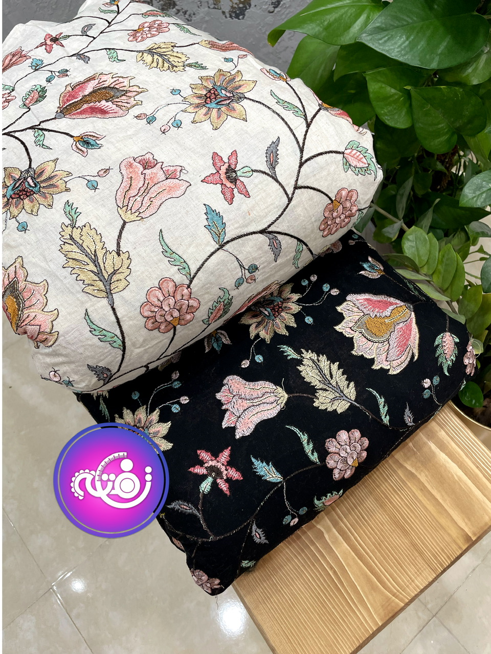 پارچه لینن سوزندوزی