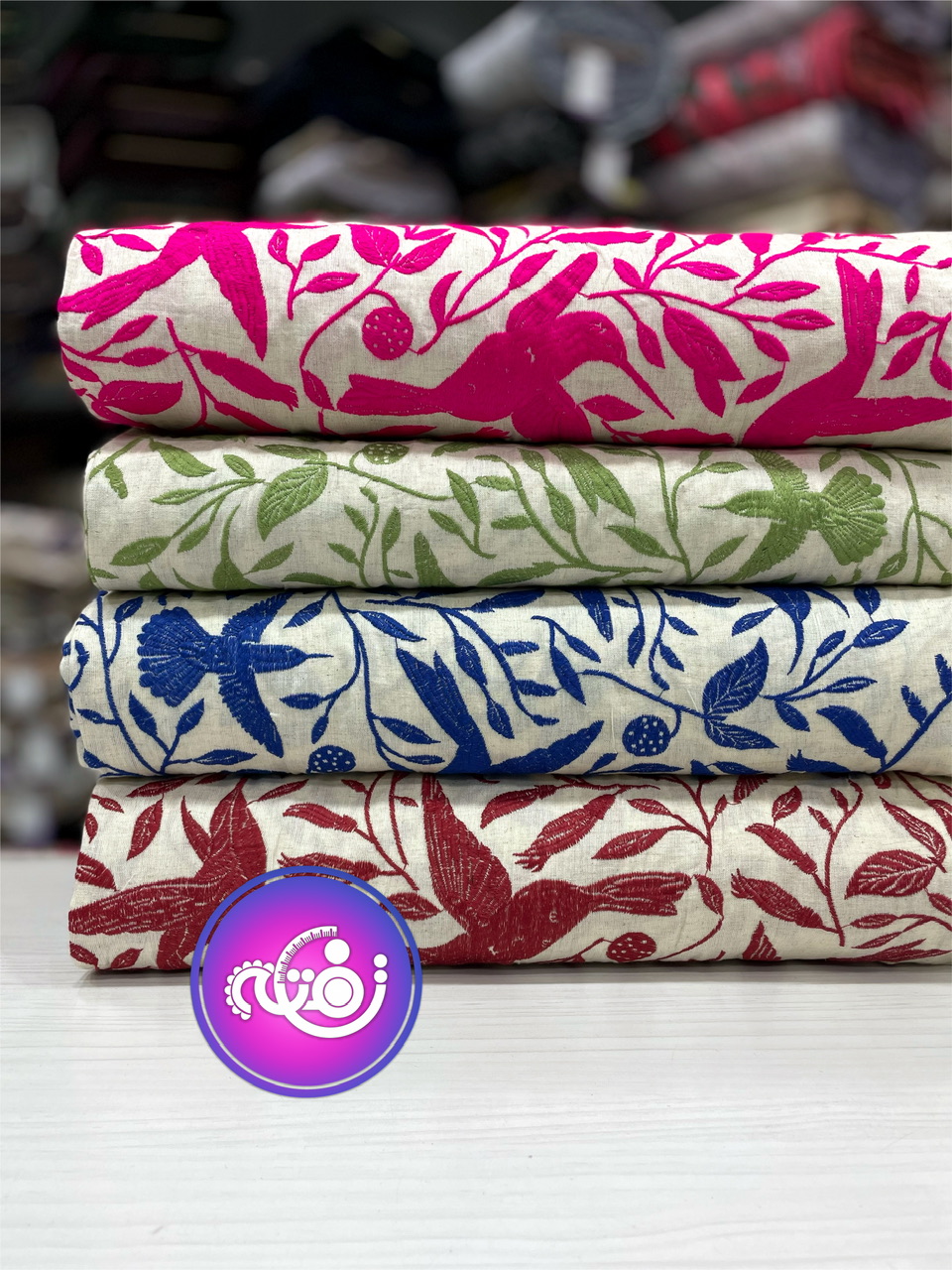 پارچه لینن سوزندوزی