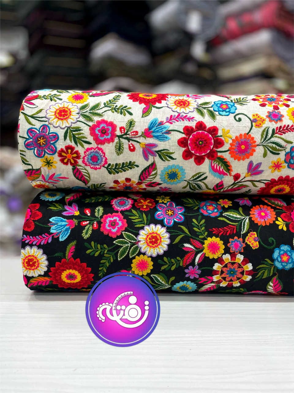 پارچه لینن سوزندوزی