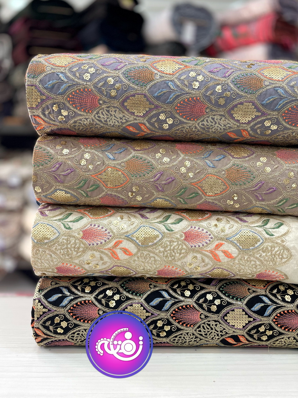 پارچه لینن سوزندوزی