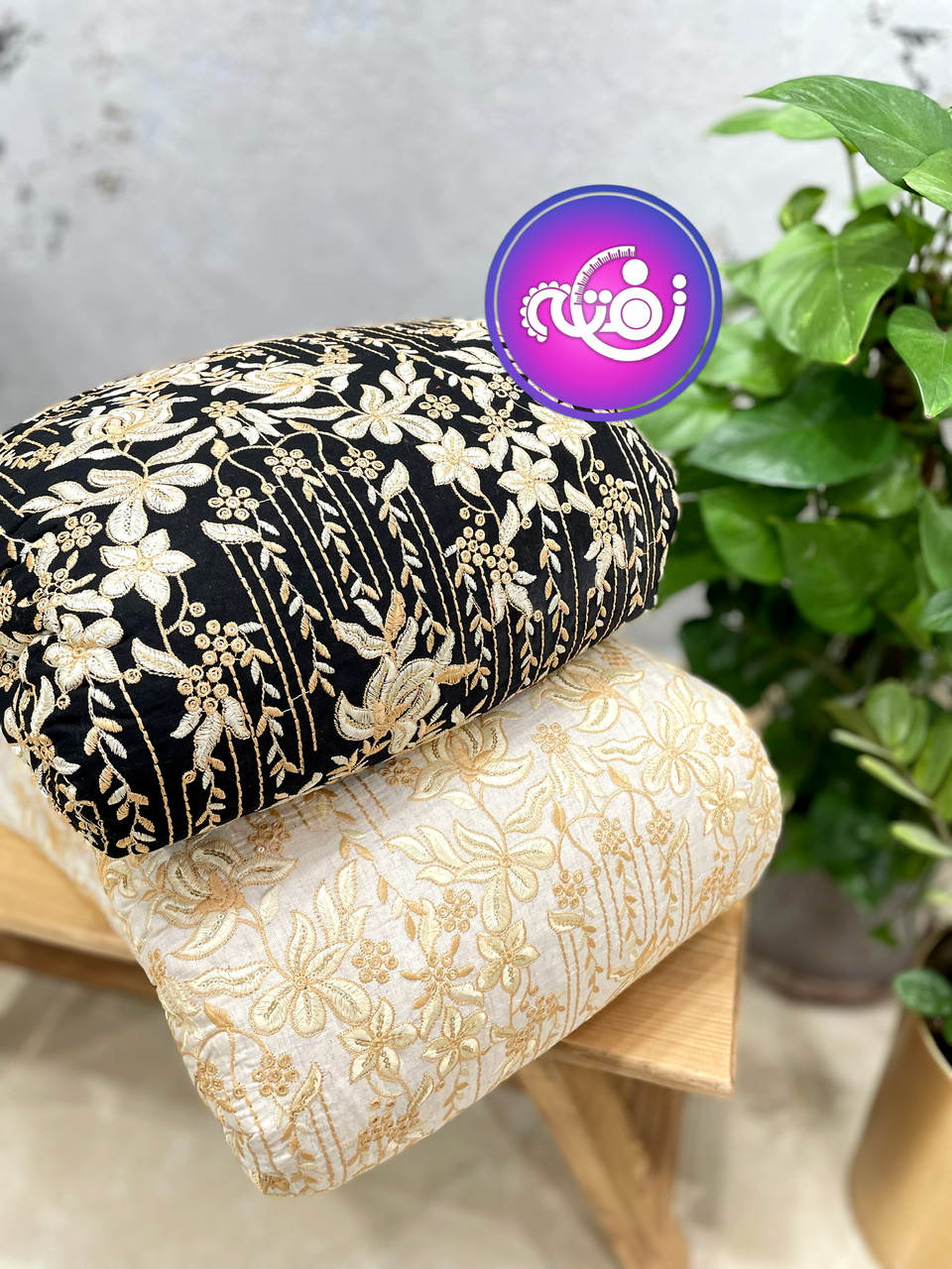 پارچه لینن سوزندوزی