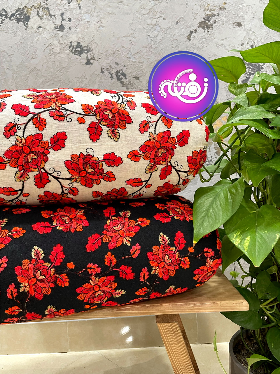 پارچه لینن سوزندوزی