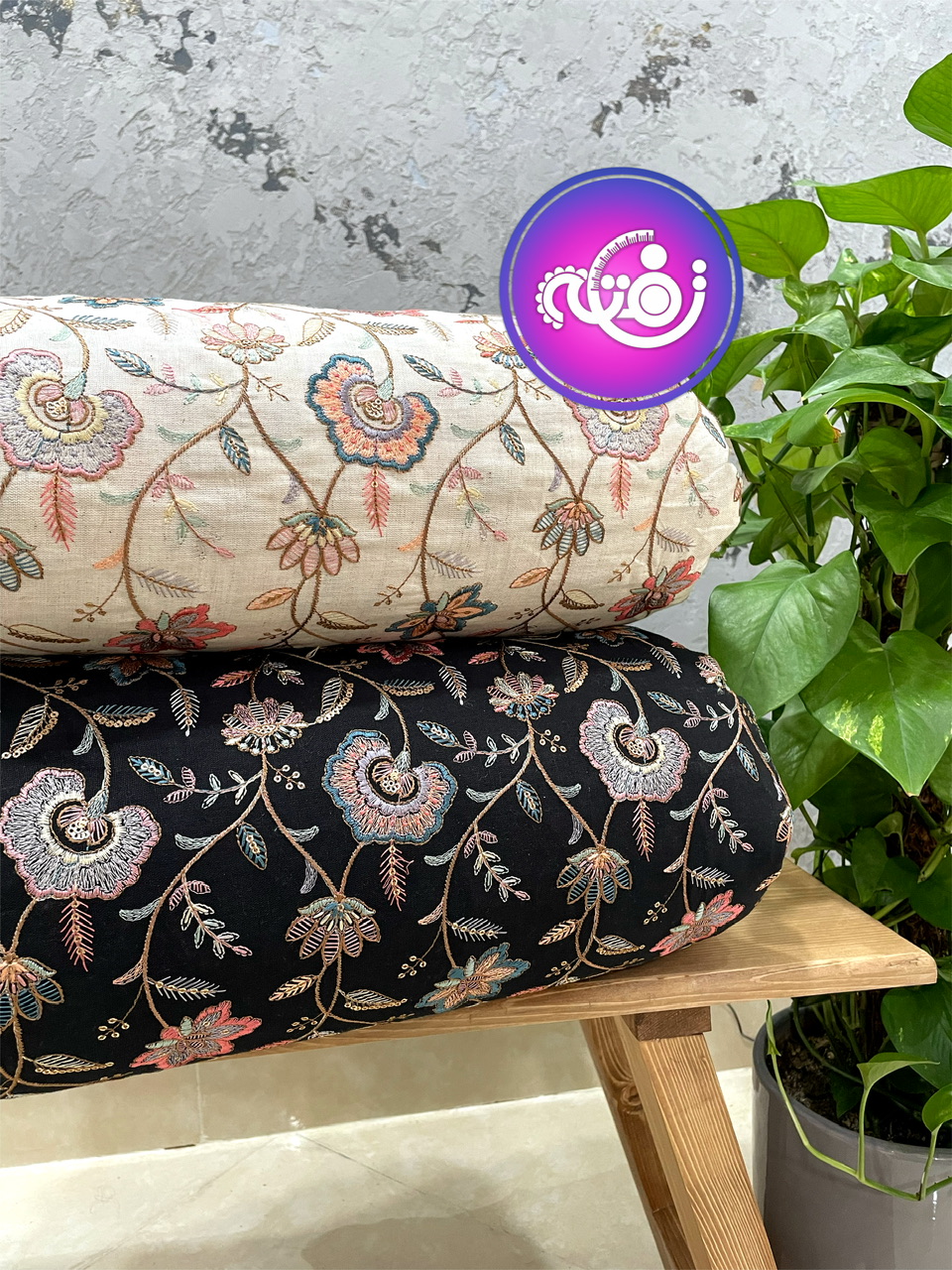 پارچه لینن سوزندوزی