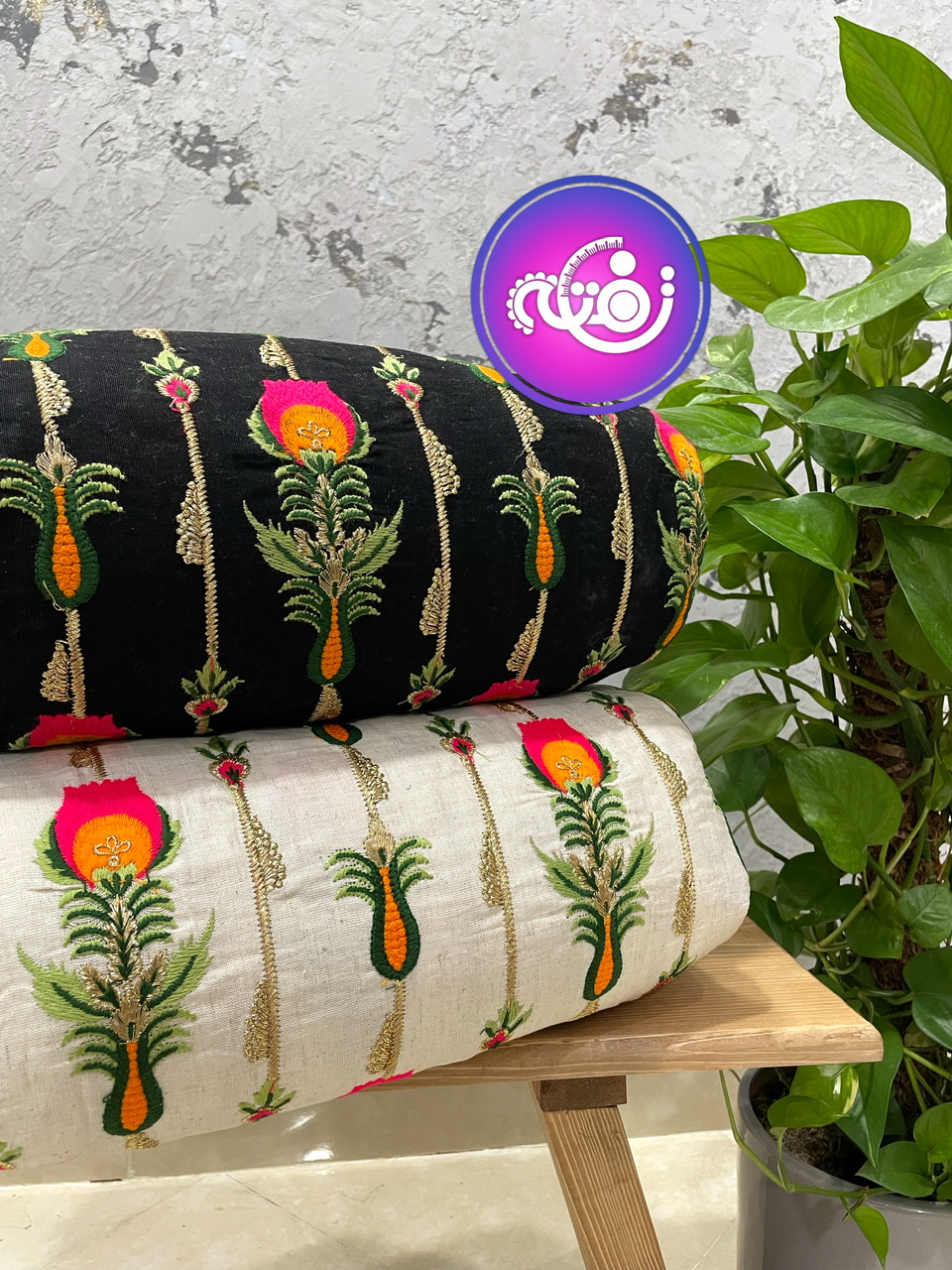 پارچه لینن سوزندوزی