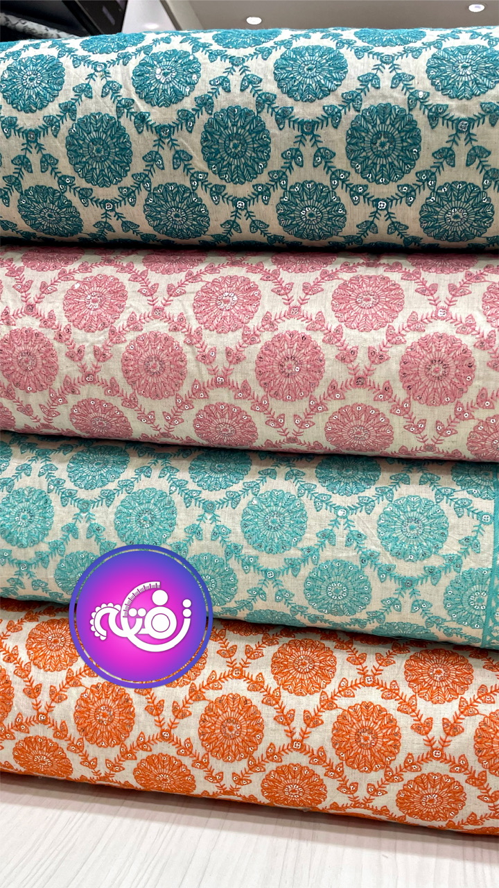 پارچه لینن سوزندوزی