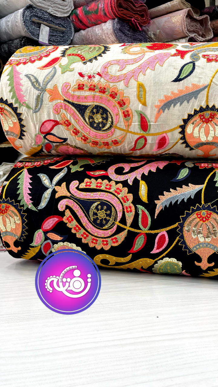 پارچه لینن سوزندوزی