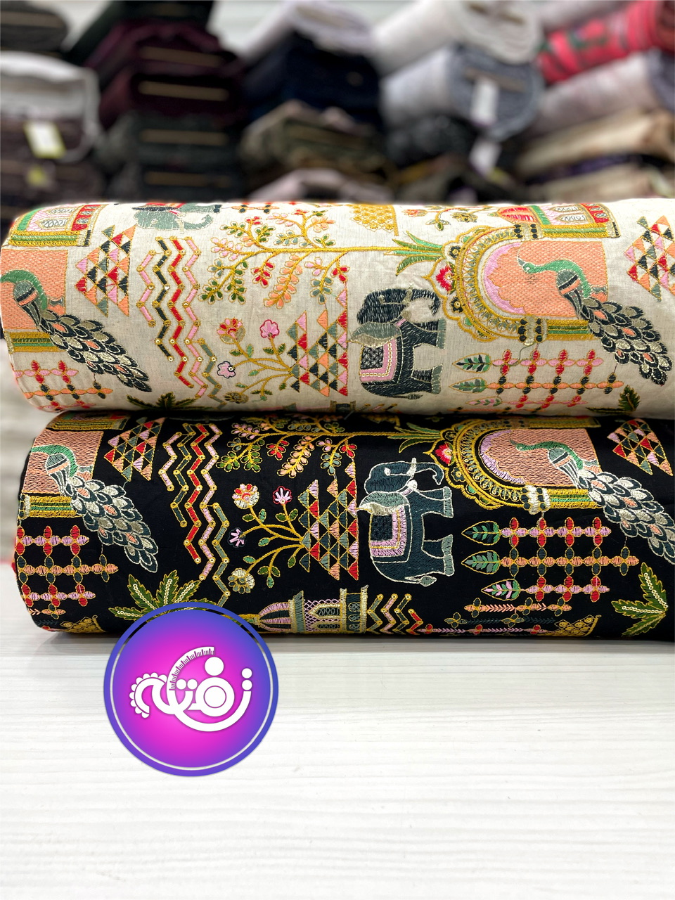 پارچه لینن سوزندوزی