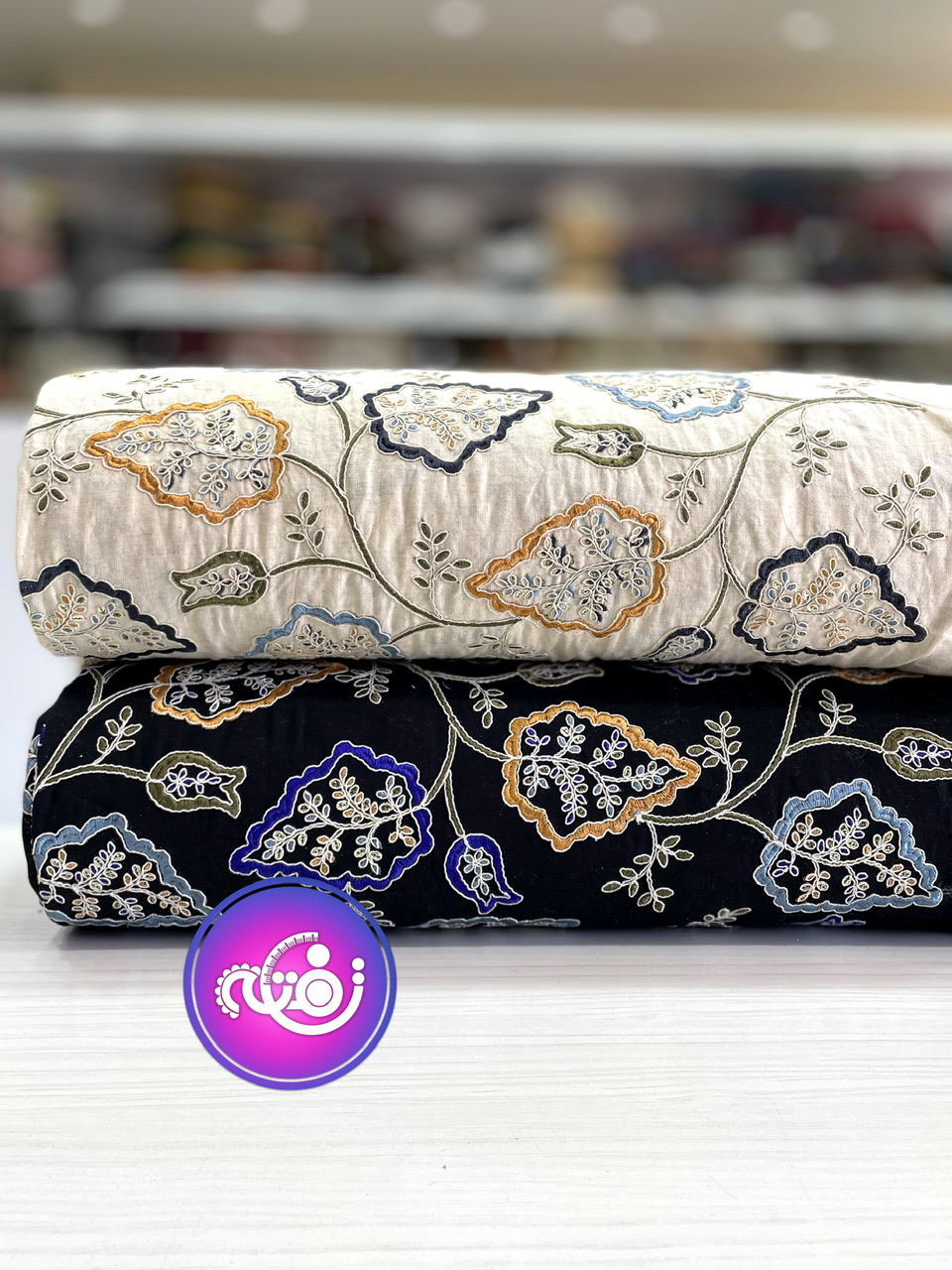 پارچه لینن سوزندوزی