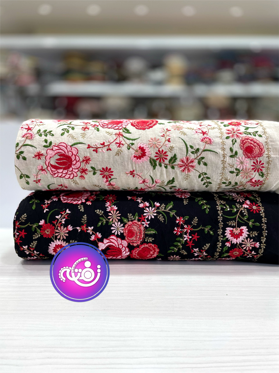 پارچه لینن سوزندوزی