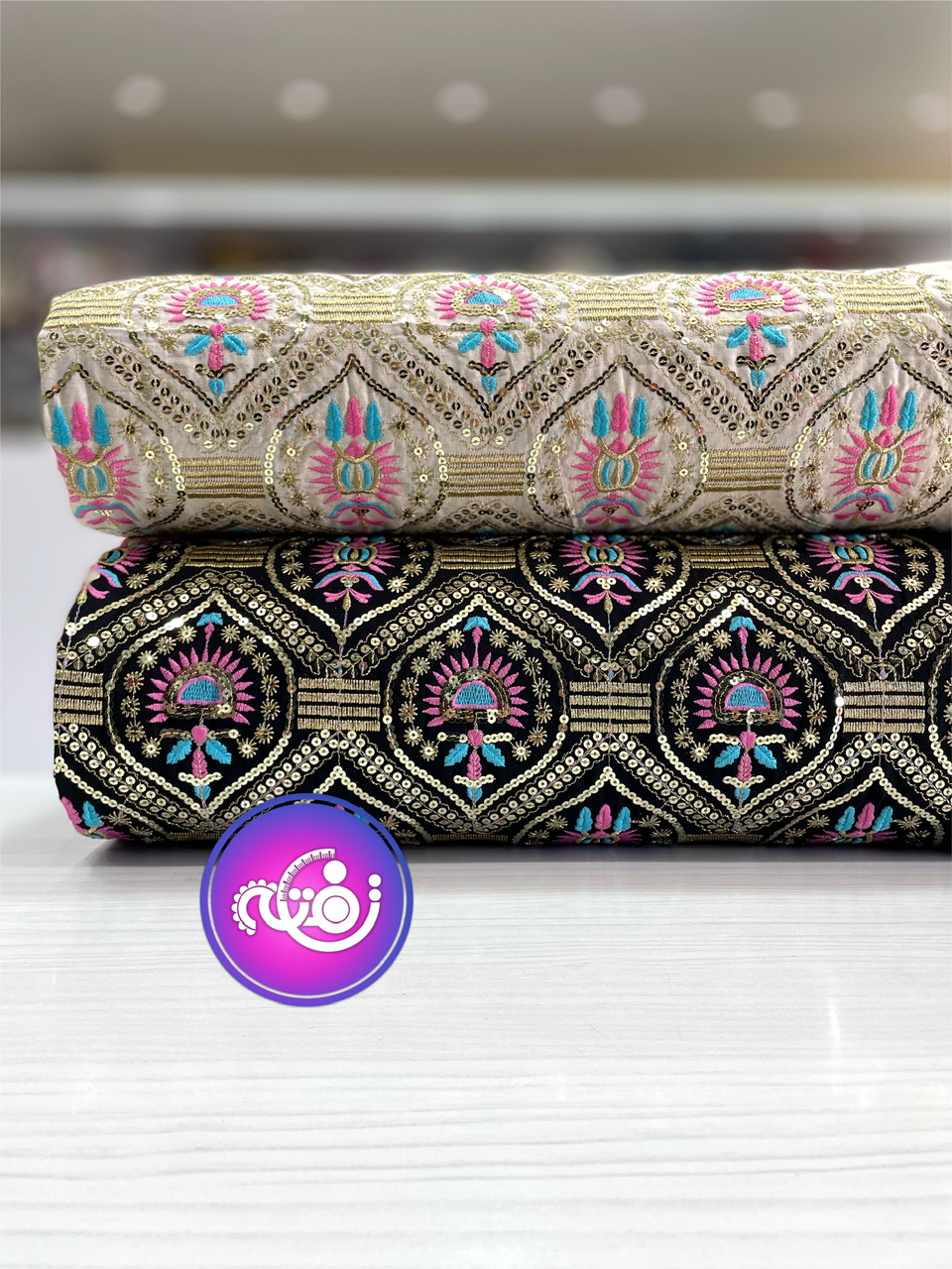 پارچه لینن سوزندوزی