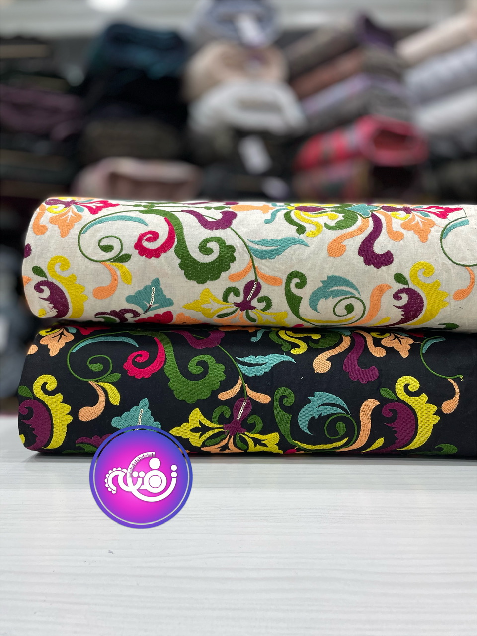 پارچه لینن سوزندوزی