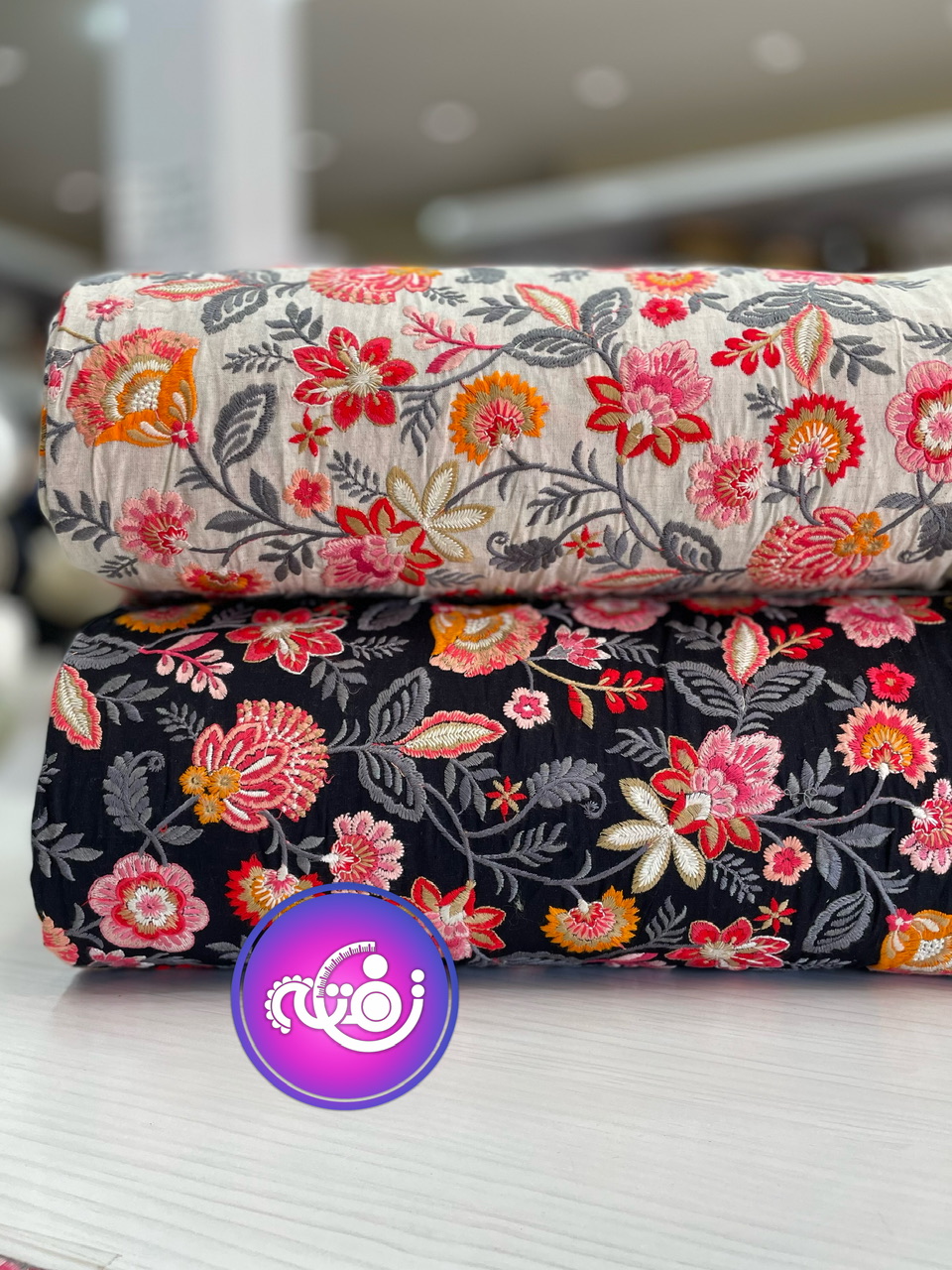 پارچه لینن سوزندوزی