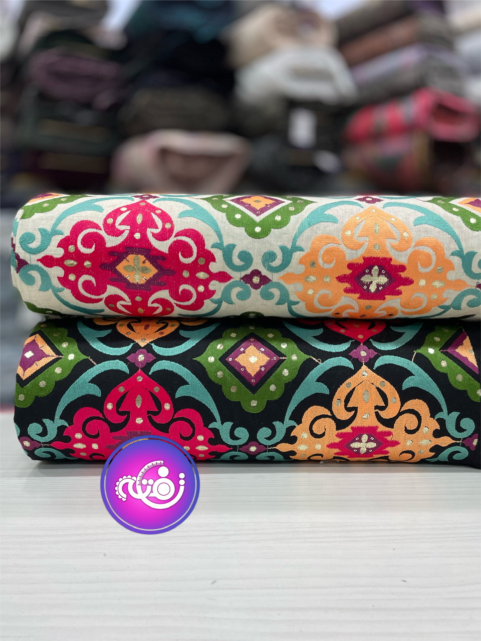 پارچه لینن سوزندوزی