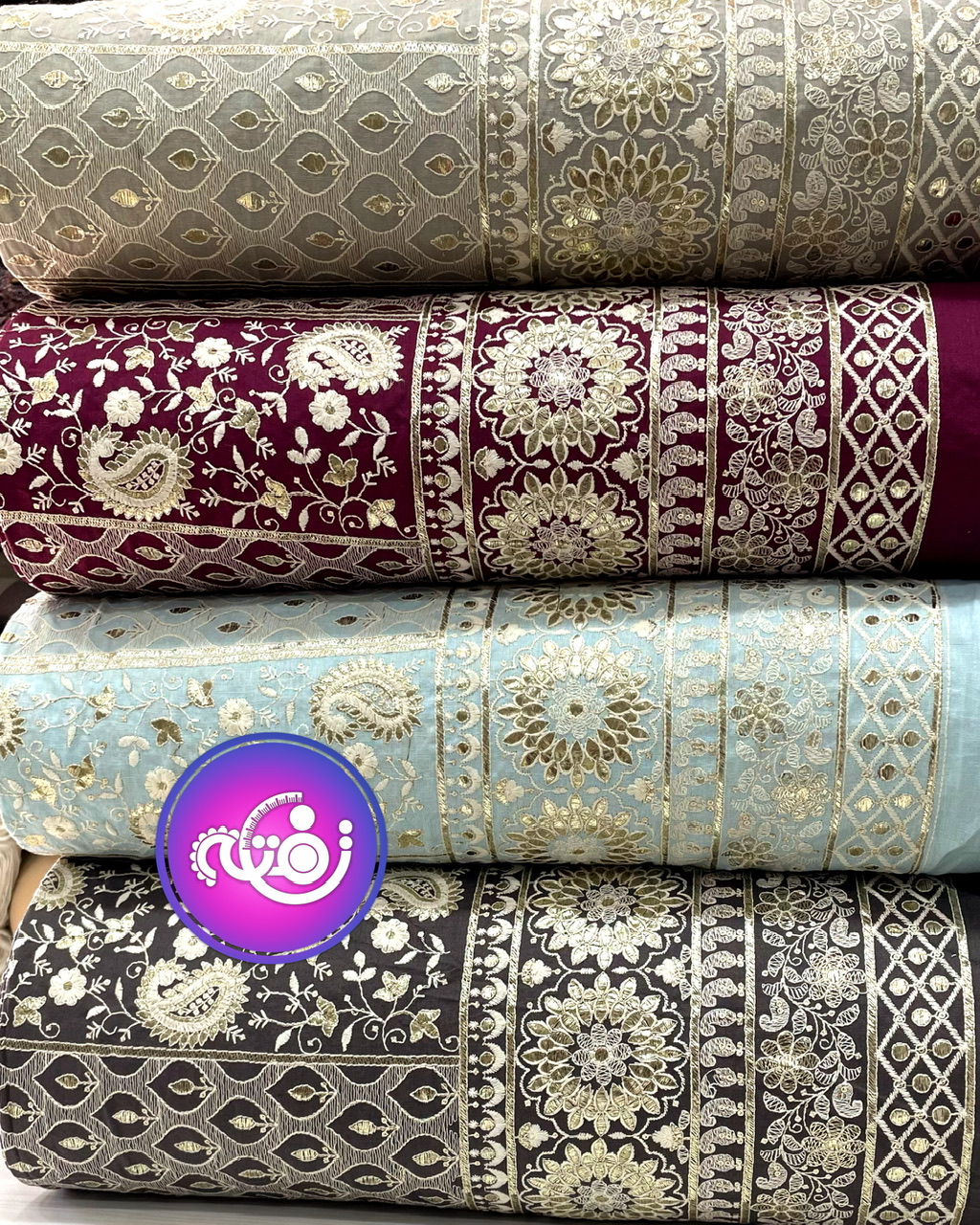 پارچه لینن سوزندوزی