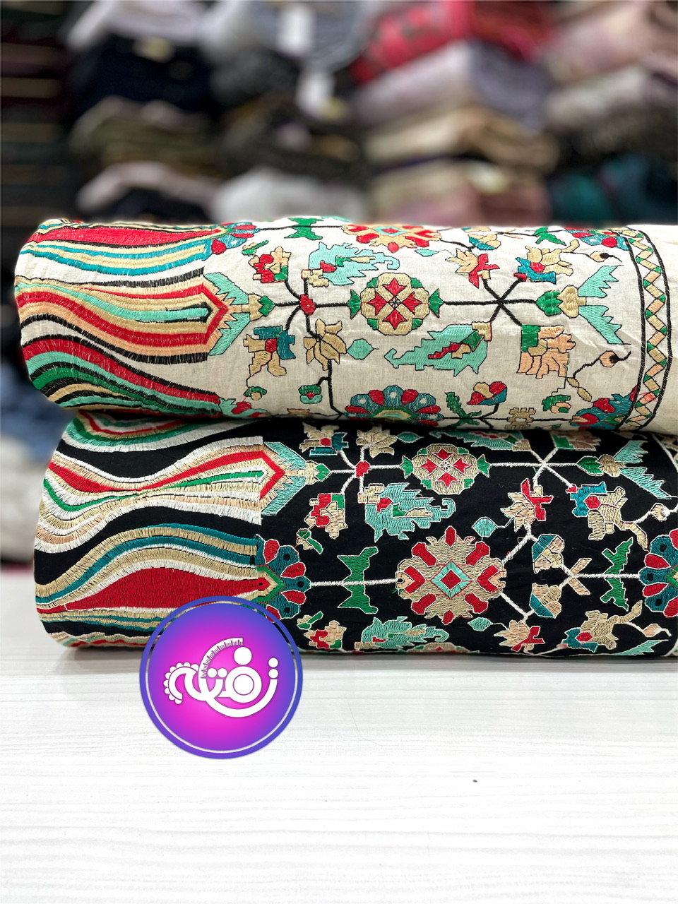 پارچه لینن سوزندوزی